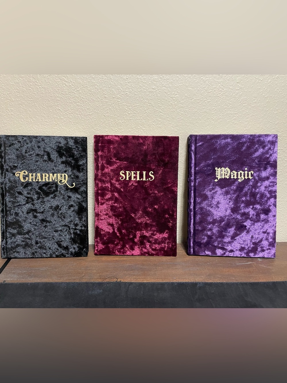 NEW Velvet 'Charmed’, ‘Spells', & ‘Magic’ Decorative Journal Book Set